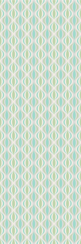 Hallway vinyl carpet in light-colored 70s pattern - TenStickers