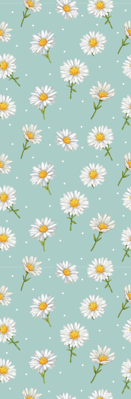 Hallway vinyl carpet with daisy flower pattern - TenStickers