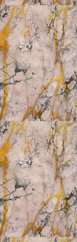 Hallway vinyl carpet in warm gold marble - TenStickers