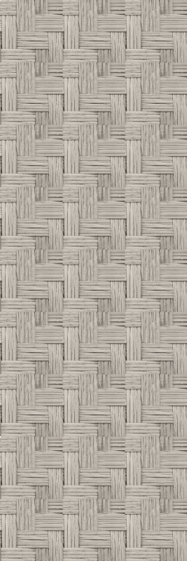 Gray handmade wicker effect hallway vinyl carpet - TenStickers