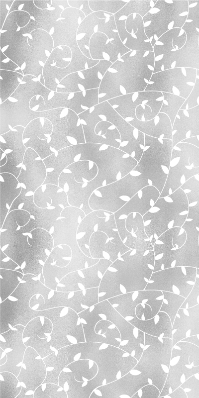 Hallway vinyl carpet with white and silver branches - TenStickers