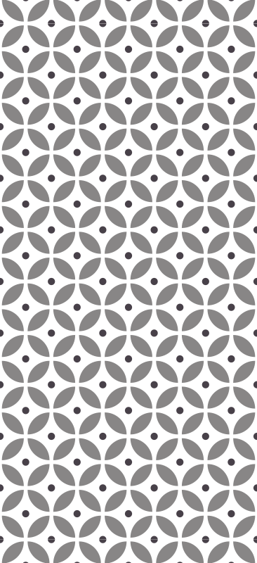 Hallway vinyl carpet in nordic style seamless circles - TenStickers