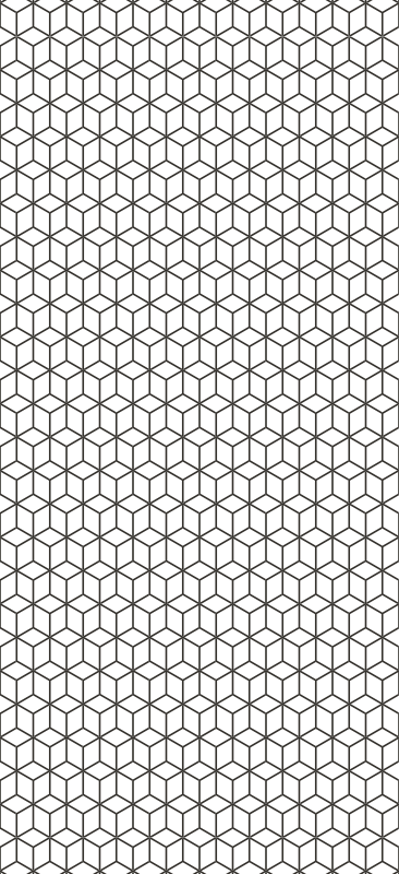 Hallway vinyl carpet nordic style border cubes - TenStickers