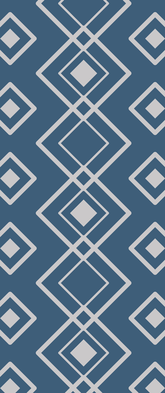 Hallway vinyl carpet superfresco easy navy geometric - TenStickers