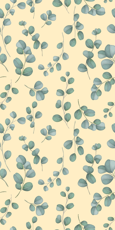 Beige vinyl carpet eucalyptus leaf design - TenStickers