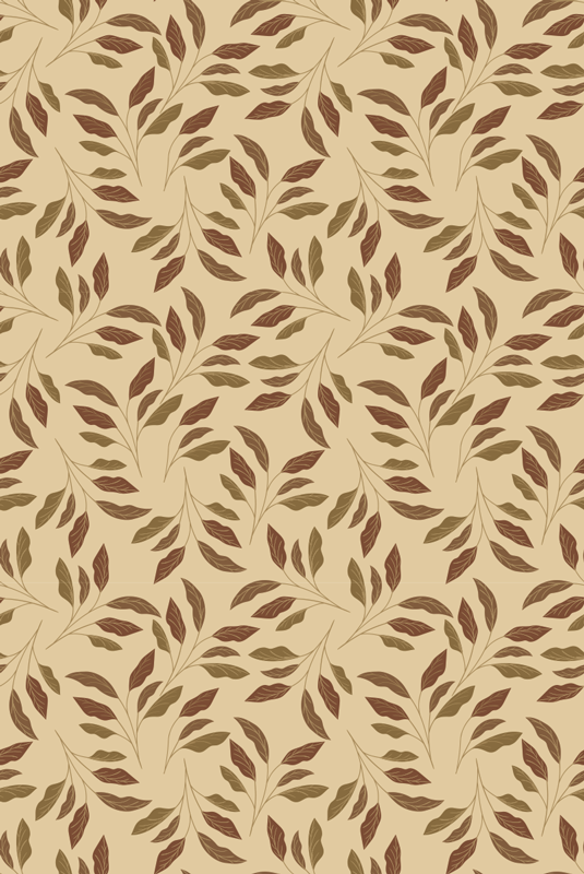 Beige vinyl carpet leafy elegance - TenStickers