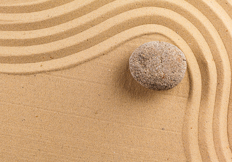 Beige vinyl carpet textured zen sphere - TenStickers