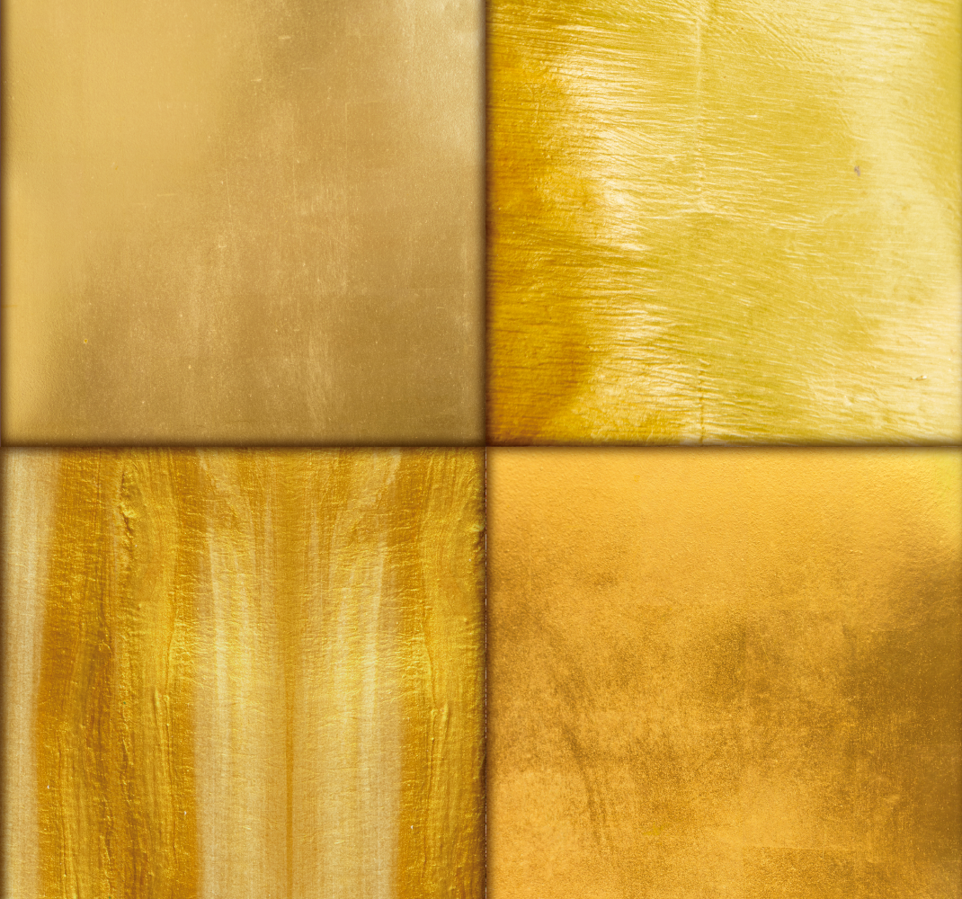 Yellow vinyl carpet with golden textured surface - TenStickers