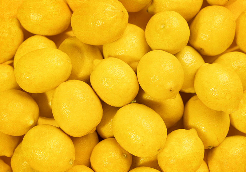 Yellow vinyl carpet with lemons design - TenStickers