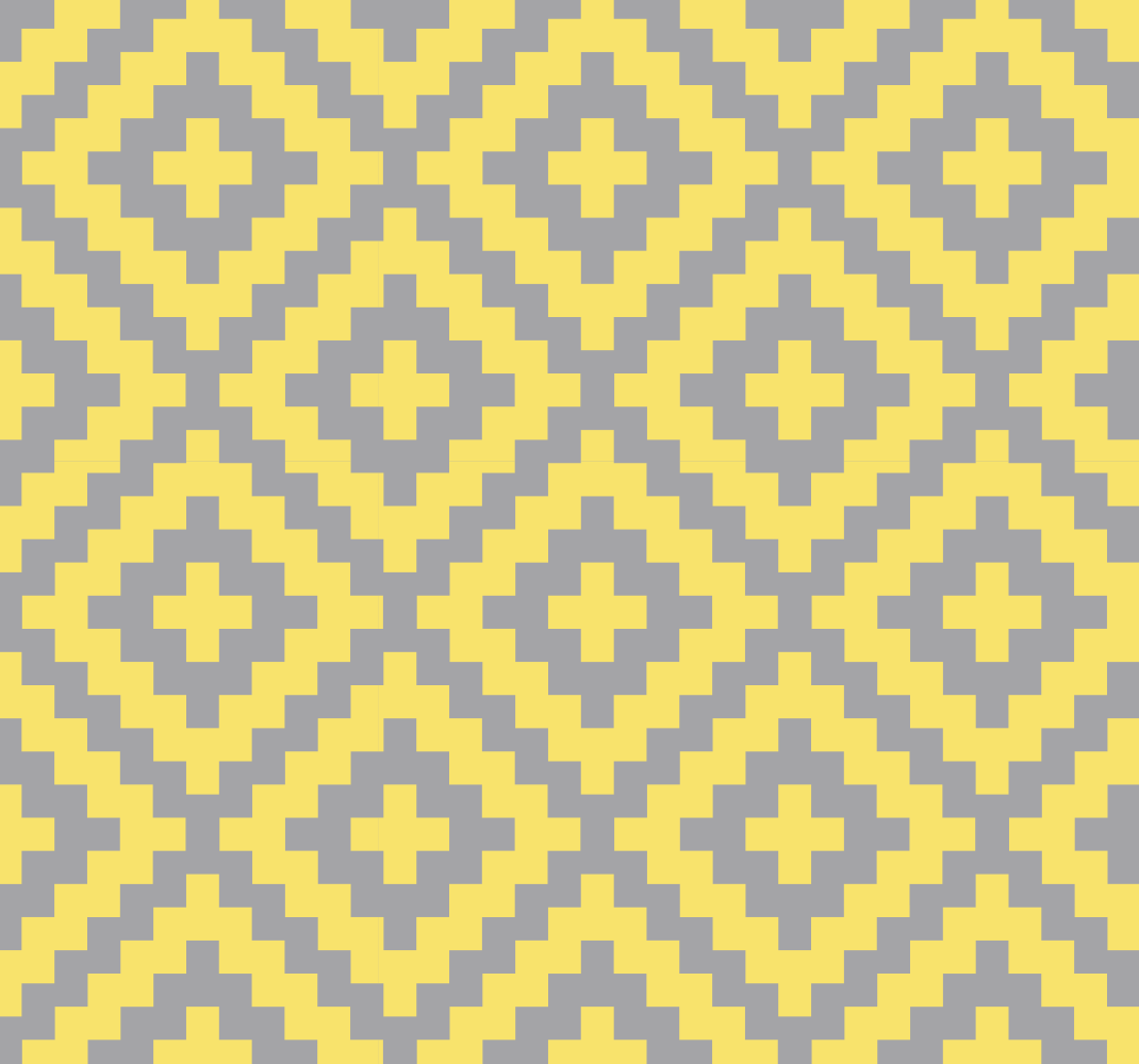 Yellow vinyl carpet with grey and yellow triangles - TenStickers