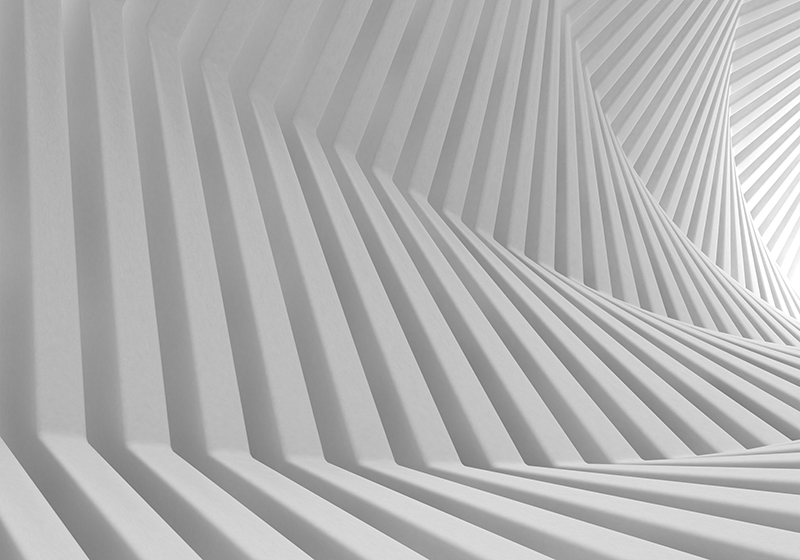 White vinyl carpet with abstract geometric waves - TenStickers