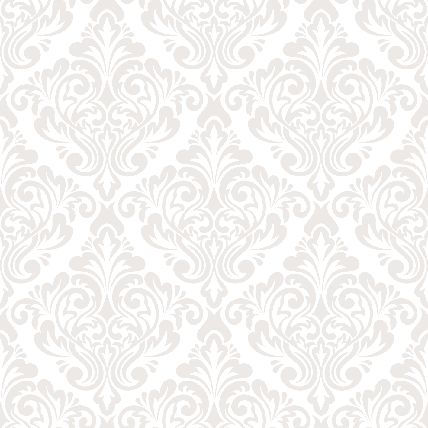 White vinyl carpet in white damask design - TenStickers