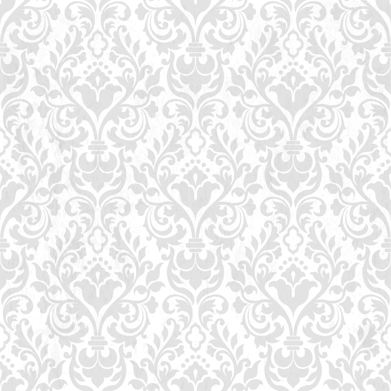 White vinyl carpet in grunge damask design - TenStickers