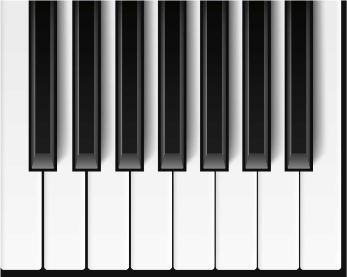 White vinyl carpet piano keys design - TenStickers