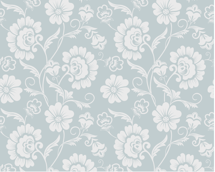 White vinyl carpet with vintage floral design - TenStickers