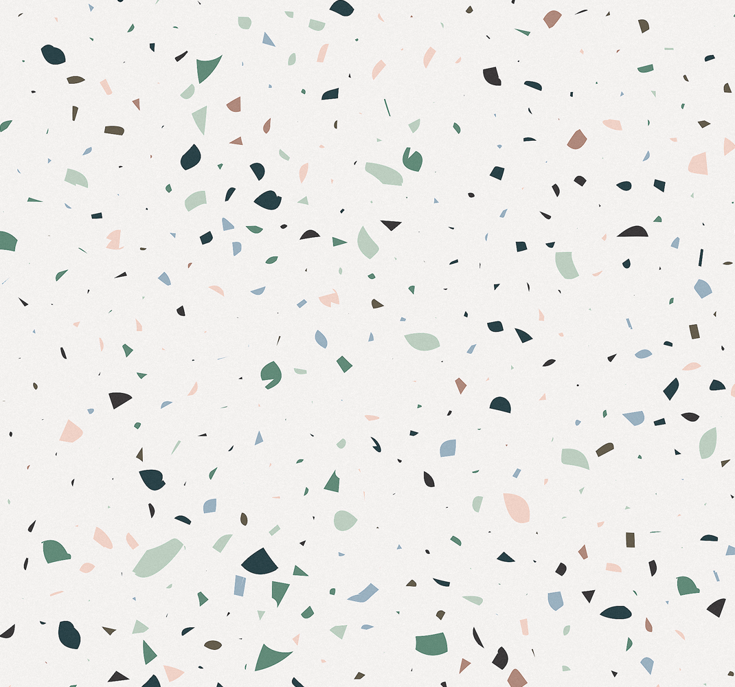 White vinyl carpet in white terrazzo design - TenStickers