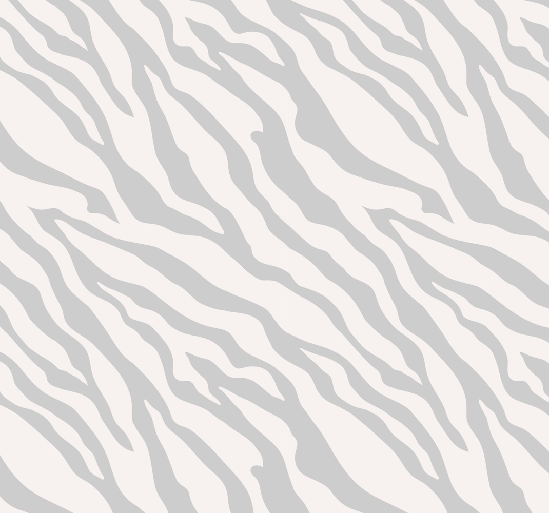 White vinyl carpet light gray zebra pattern - TenStickers