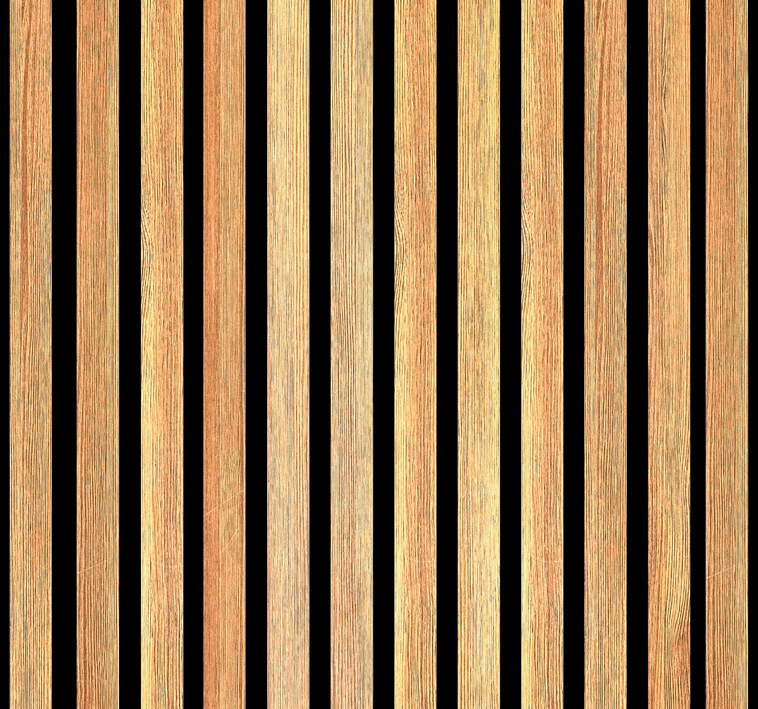 Brown vinyl carpet with teak slats - TenStickers