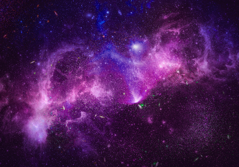 Purple vinyl carpet in abstract splashed galaxy - TenStickers