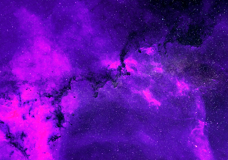 Purple vinyl carpet cosmic nebula design - TenStickers