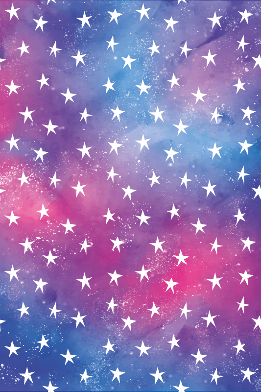 Purple vinyl carpet in cosmic star texture - TenStickers