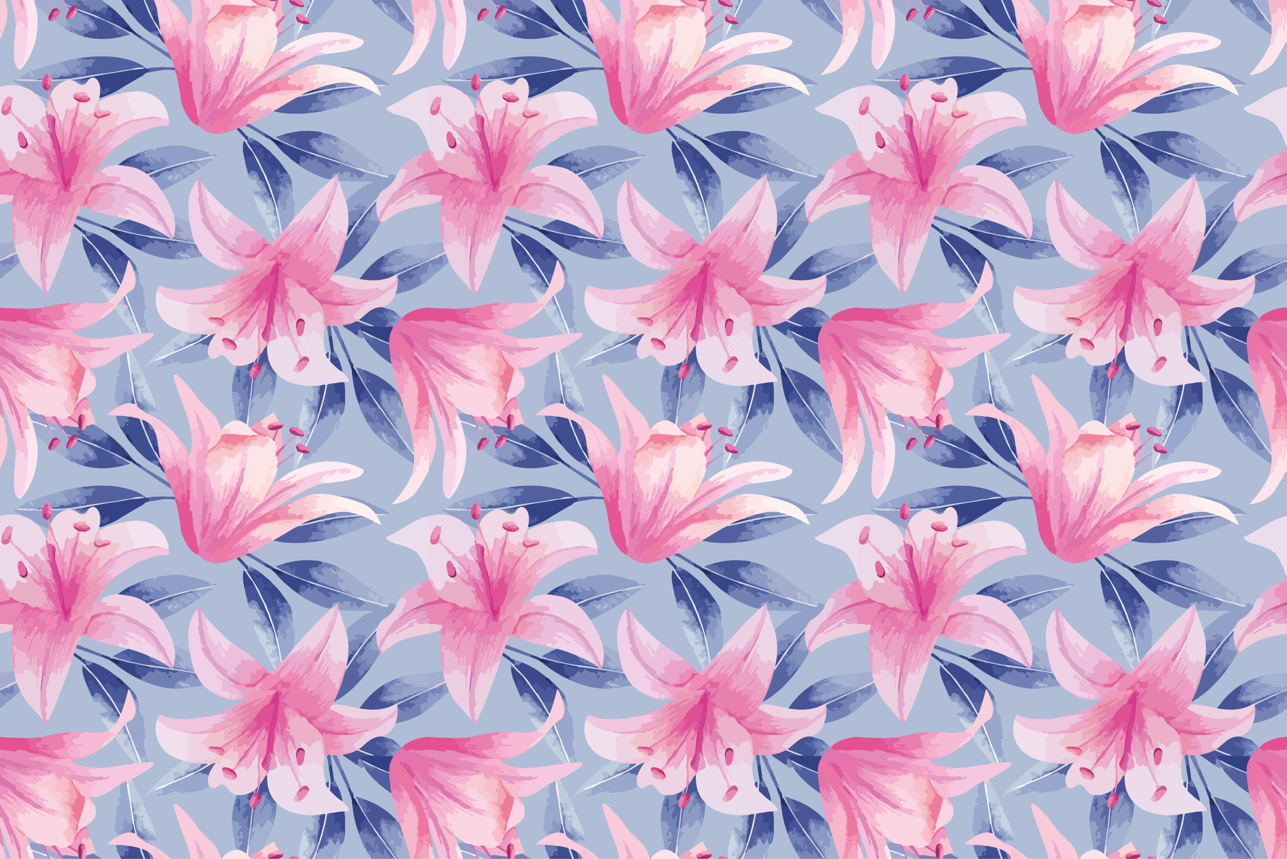 Purple vinyl carpet with pink and purple floral art - TenStickers