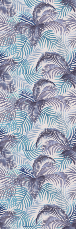 Purple vinyl carpet with tropical leaves design - TenStickers