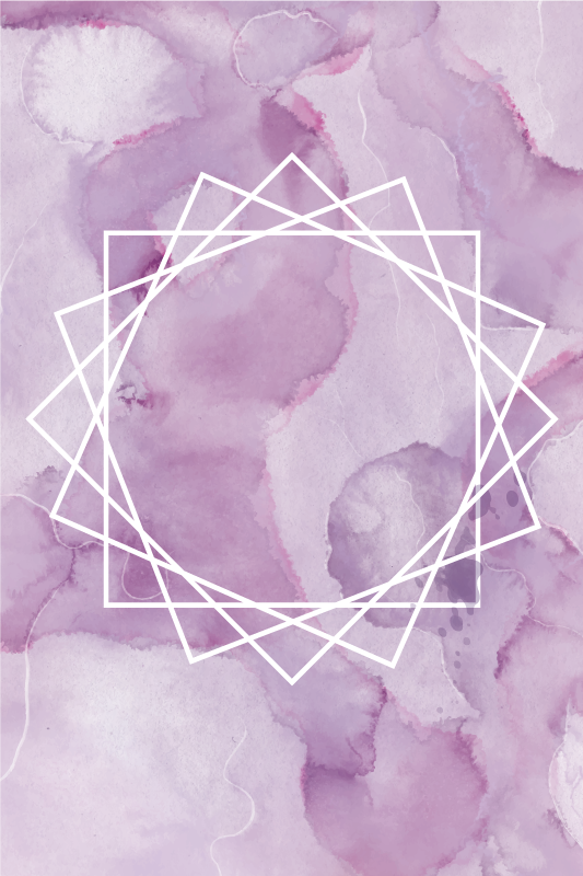 Purple vinyl carpet with dark purple geometric border - TenStickers