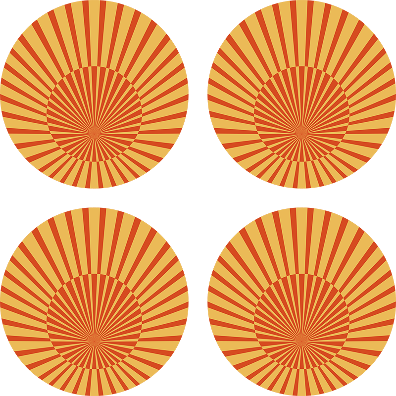 Orange vinyl carpet 70's sunshine circle - TenStickers
