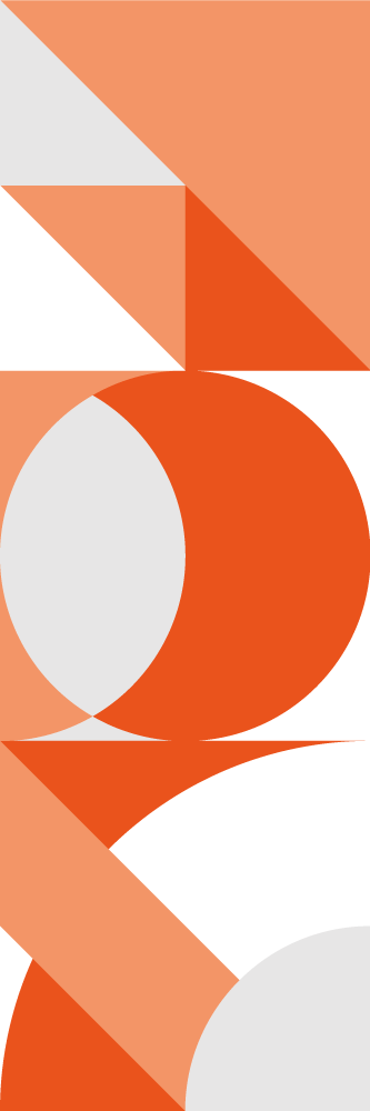 Orange vinyl carpet in orange and white block - TenStickers