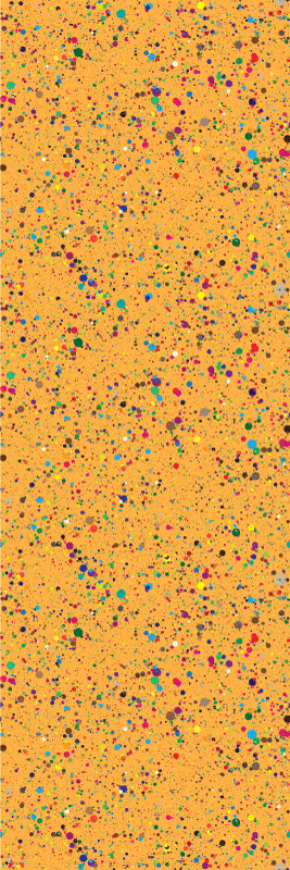 Orange vinyl carpet with small color splashes - TenStickers