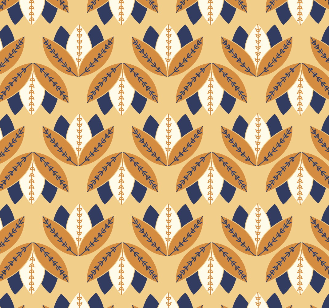 Orange vinyl carpet geometric pattern design - TenStickers