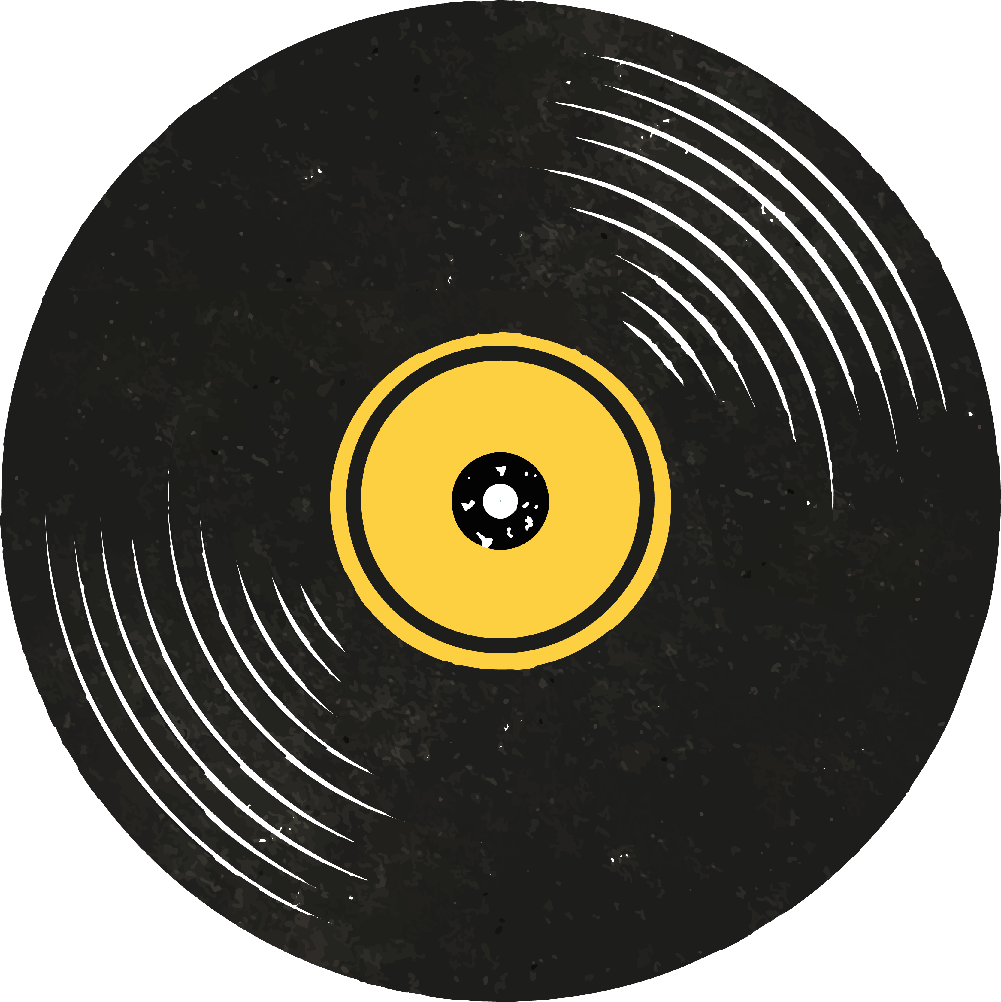 Black vinyl carpet for vintage vinyl records - TenStickers