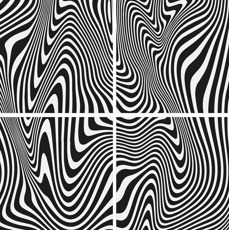Black vinyl carpet with zebra 3d effect - TenStickers