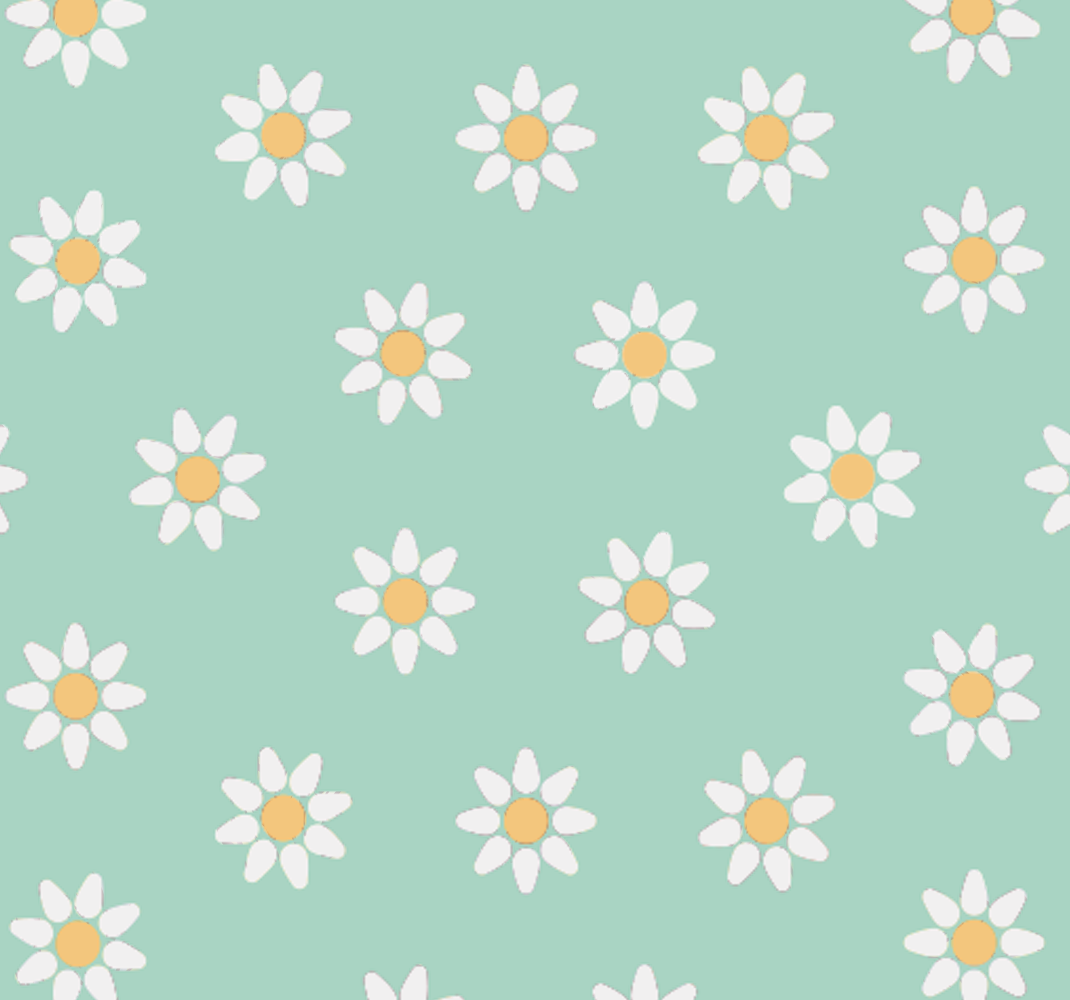Green vinyl carpet kids daisy design - TenStickers