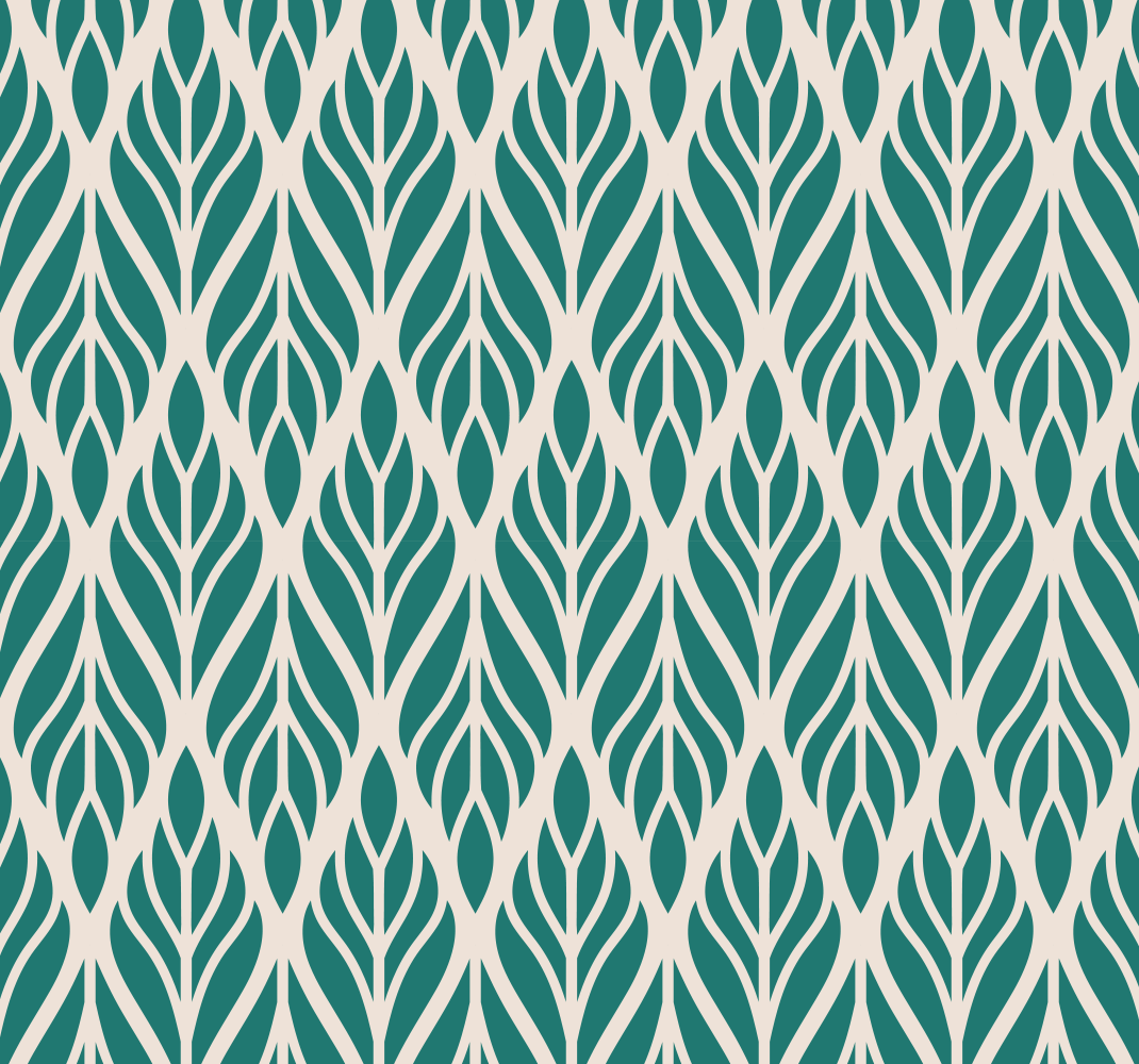 Green vinyl carpet with ethnic floral design - TenStickers