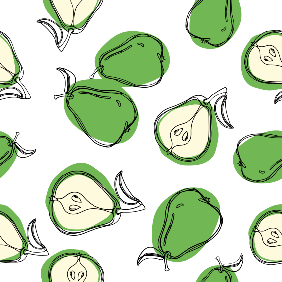 Green vinyl carpet pear kitchen stickers tiles - TenStickers