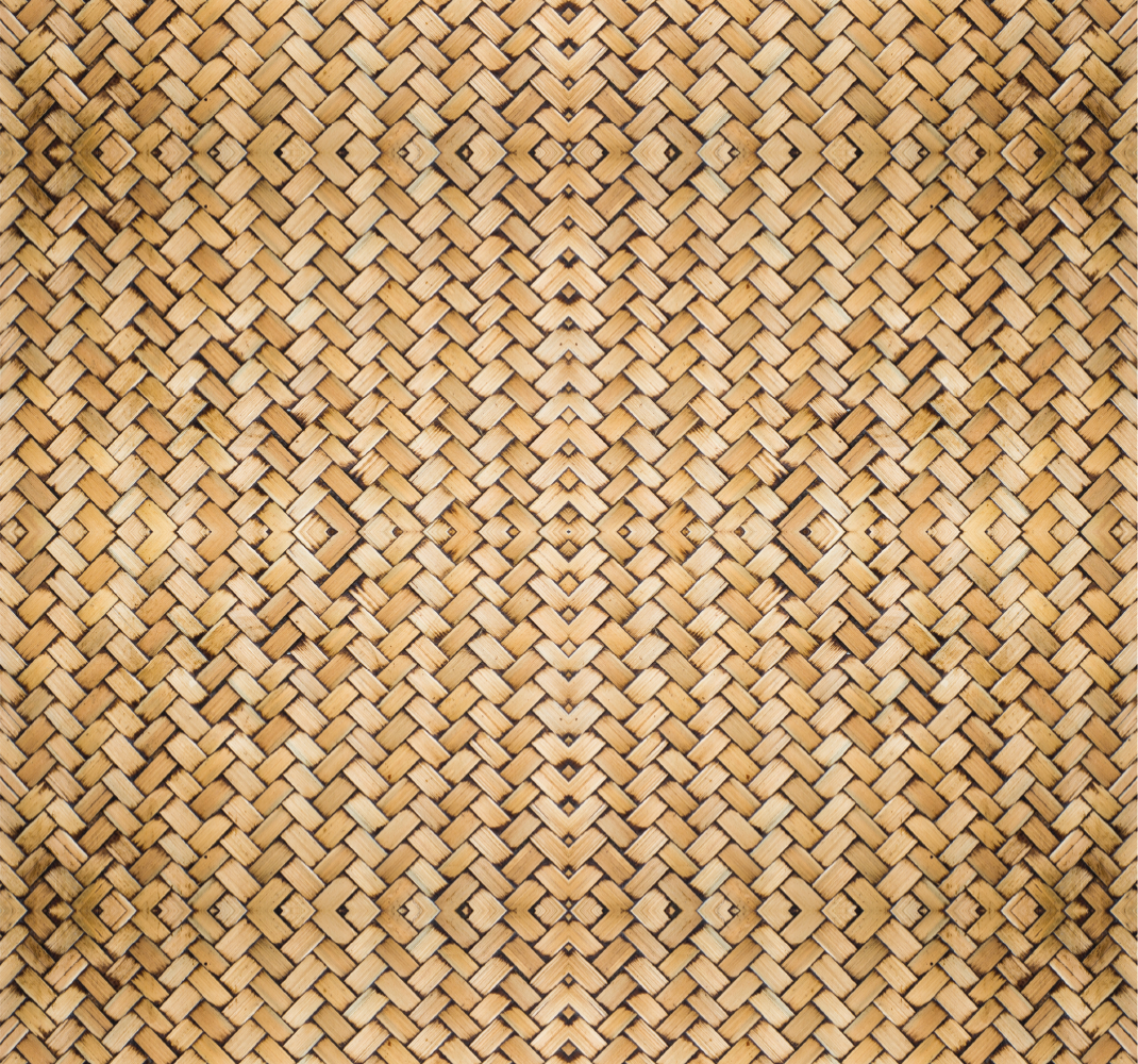 Bamboo woven effect outdoor vinyl carpet - TenStickers
