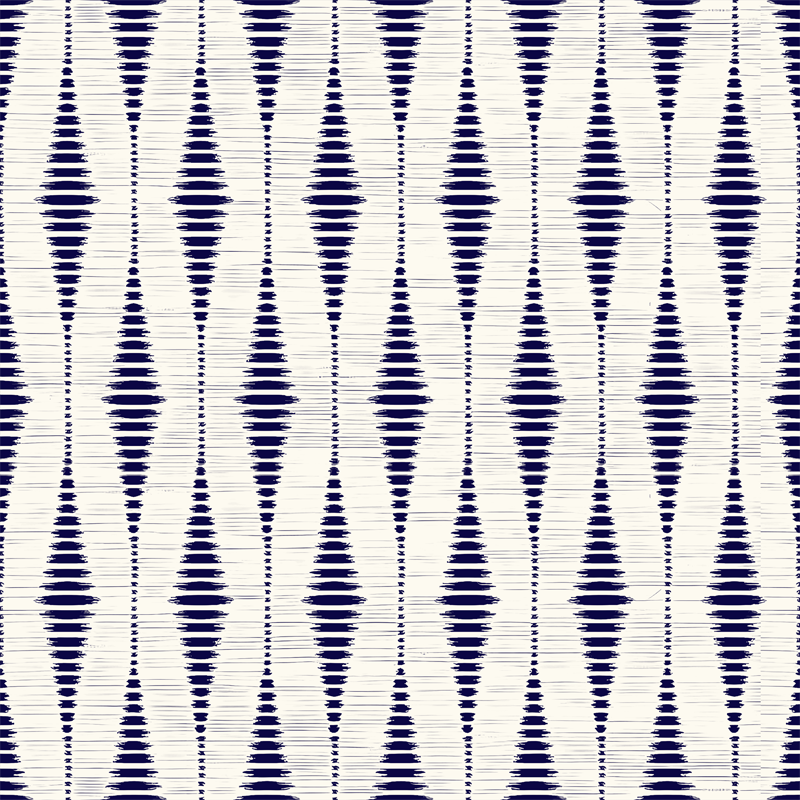 Outdoor vinyl carpet in navy blue rabaul ikat - TenStickers