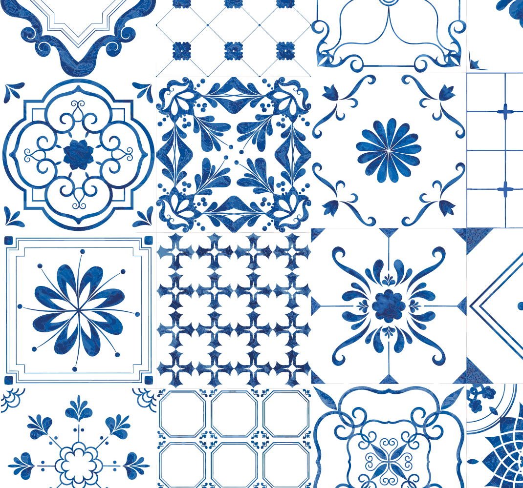 Outdoor vinyl carpet nordic tiles design - TenStickers