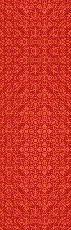 Red vinyl carpet with red indian pattern - TenStickers