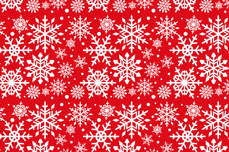 Red snowflakes red vinyl carpet - TenStickers