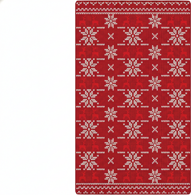 Red vinyl carpet with traditional christmas pattern - TenStickers