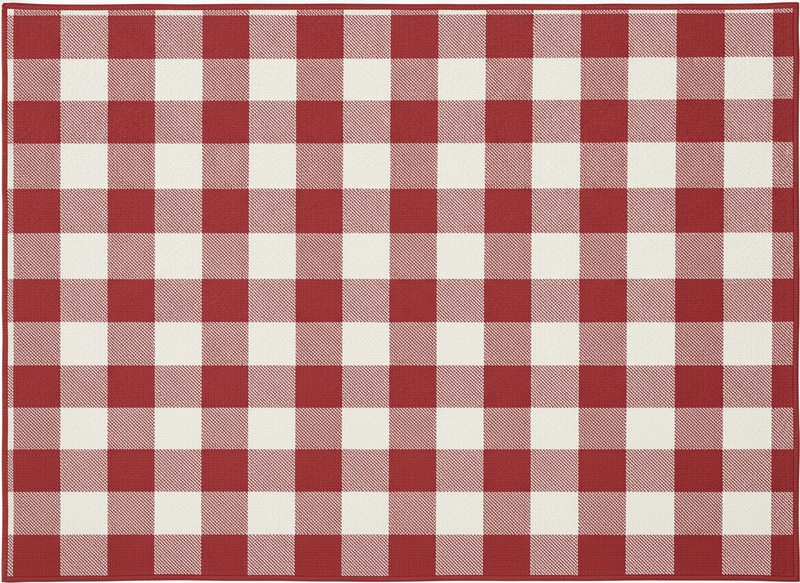Red checked decoration red vinyl carpet - TenStickers