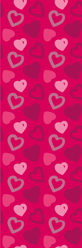 Pink vinyl carpet fuchsia hearts - TenStickers