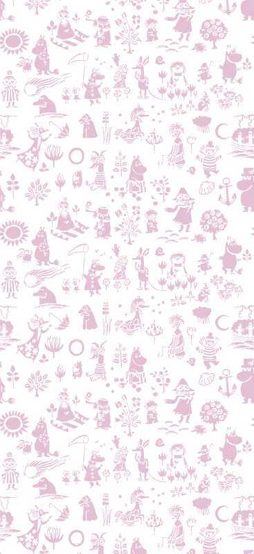 Pink vinyl carpet pink moomin full wallpaper - TenStickers