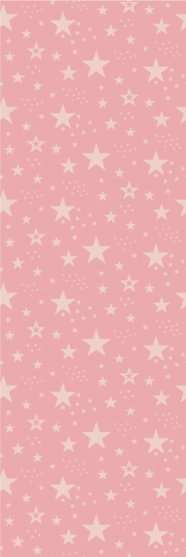 Pink vinyl carpet with light pink stars on dark pink - TenStickers