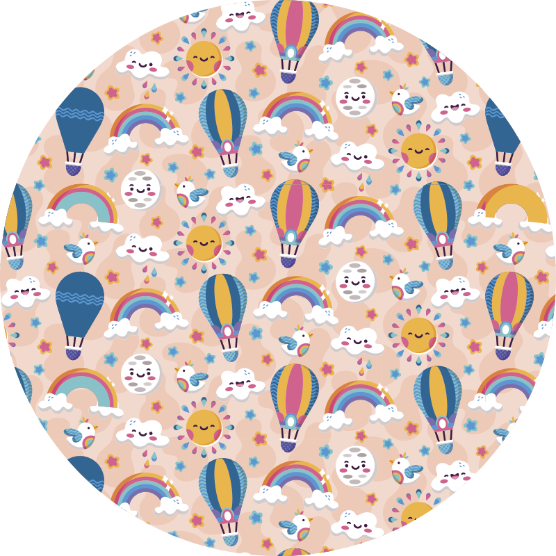 Colorful Balloon Pattern kids vinyl carpet - TenStickers