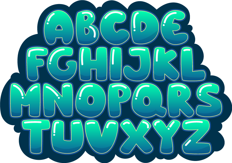 Alphabet cloud abcs vinyl carpet - TenStickers
