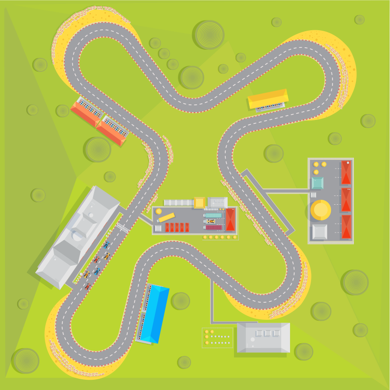 Amazing car track kids vinyl rug - TenStickers